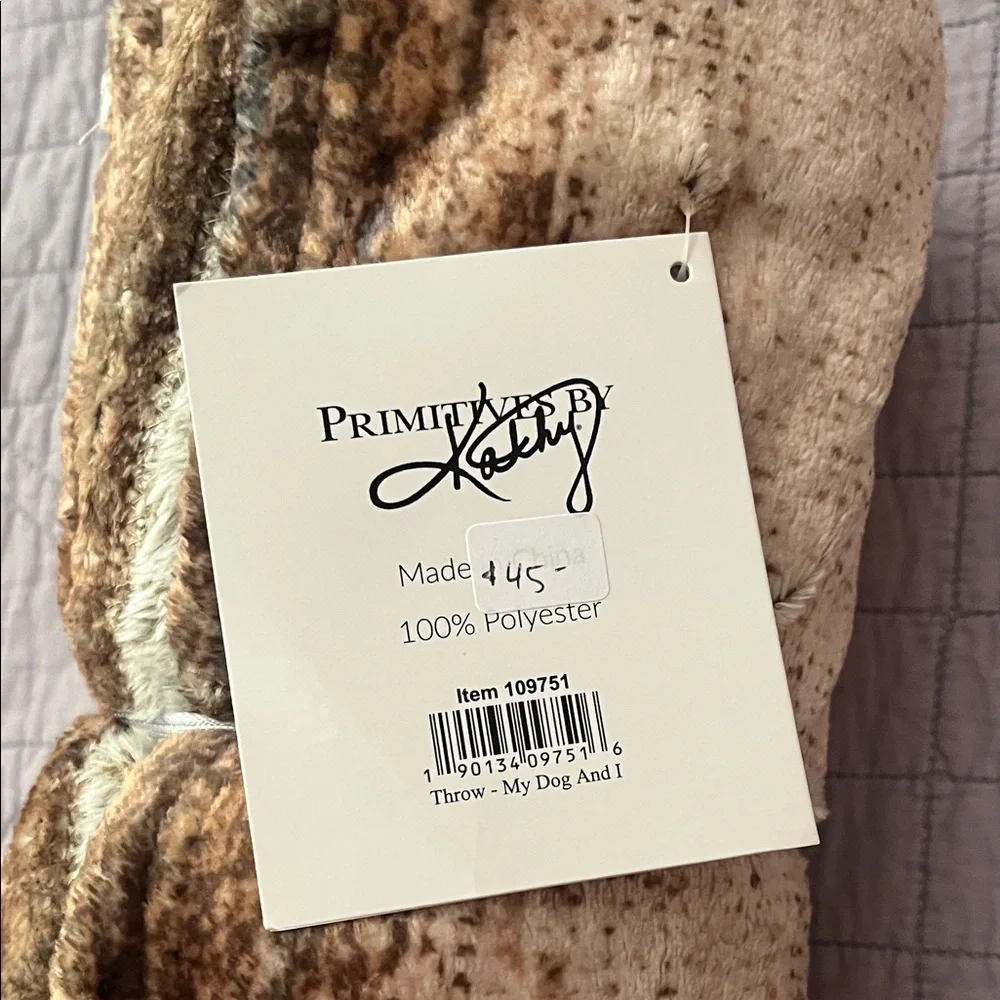 Never Used. Cozy Dog-Themed Throw Blanket